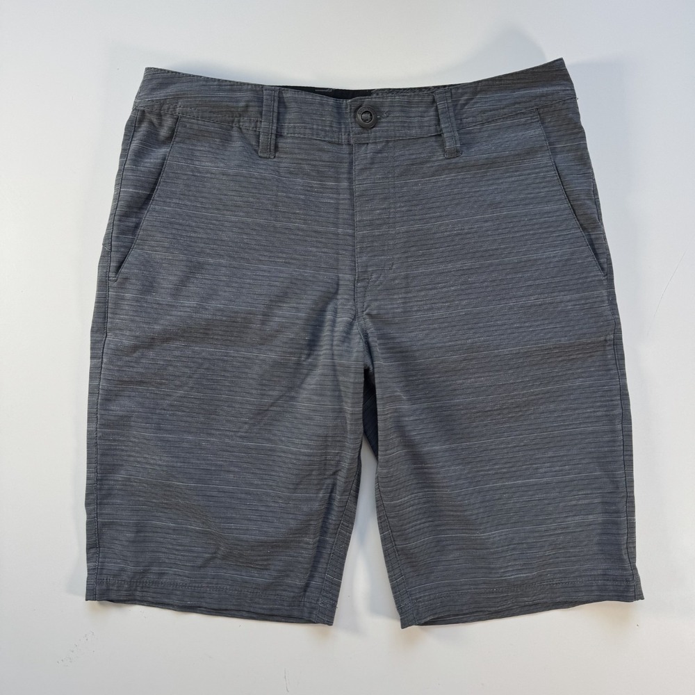 VOLCOM Slub Frickin Cross Shred 10" Hybrid Shorts Mens 30 Gray 4 Way Stretch